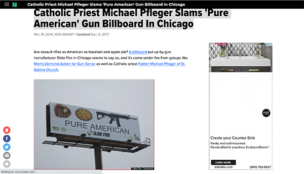 Father Pfleger Pure American Billboard Chicago